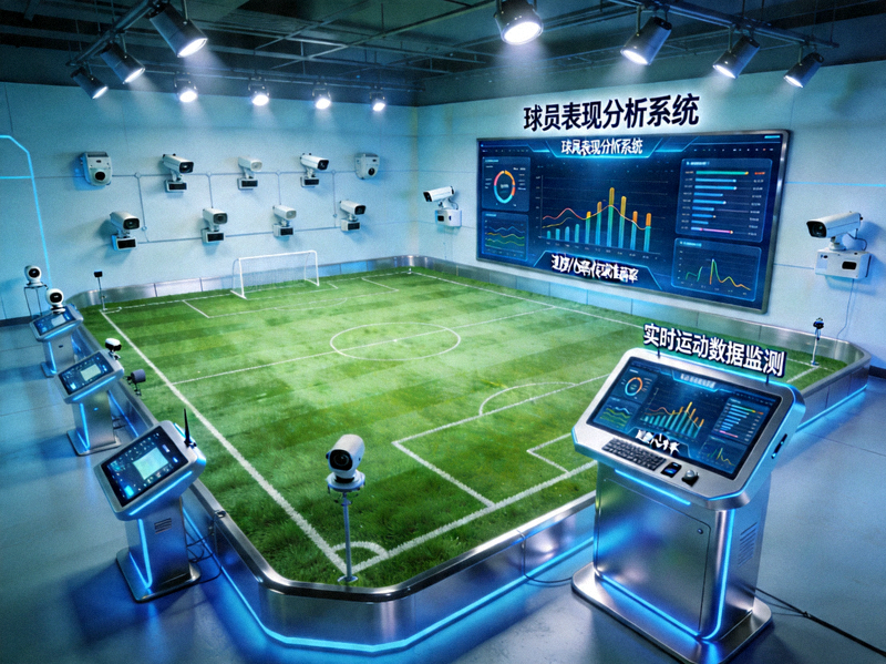 现代化室内智能足球场馆，配备数据采集与分析系统